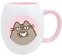 Ceramic Pusheen mug: Adulting (capacity 315 ml) pink