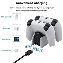 Honcam Tri-Protection Safety Dual Controller Charger - White (PS5)
