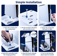 iPlay Multifunctional Cooling Stand for PS5 Slim - White (PS5)
