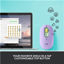 Logitech - Emoji  Pop Mouse - Lilac