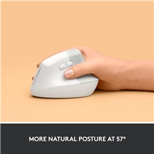 Logitech - Lift Ergo Mouse - Off-white