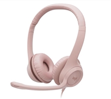 Logitech - H390 Wired Headset - pink