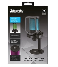 Live Streaming Microphone Defender Impulse GMC 600 RGB Streaming