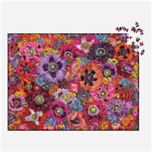 Galison Puzzle Bees Among Poppy Flowers 1000 Pieces