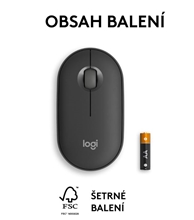 Logitech - Pebble Mouse 2 - M350s - Black