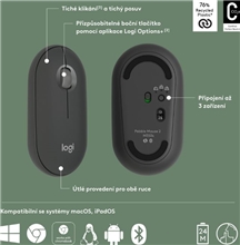Logitech - Pebble Mouse 2 - M350s - Black
