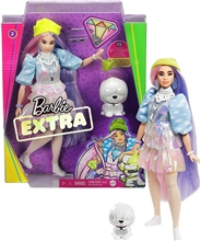 Mattel Barbie Extra: Curvy Doll with Shimmer Look and Pet Puppy