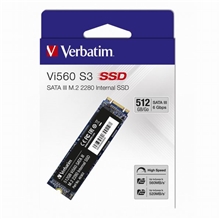 Verbatim Internal M.2 SATA III SSD, 512GB, Vi560, 49363, 560 MB/s-R, 520 MB/s-W