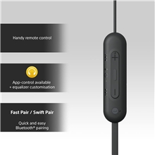 Sony WIC-100B in-Ear Bluetooth Headphones - Black (SALE)