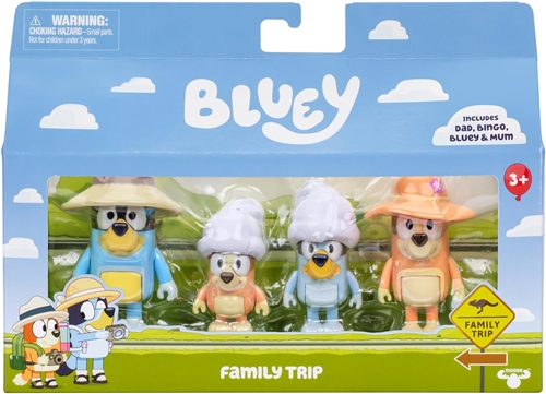 Bluey Figures 4-Pack - Family Tent Trip